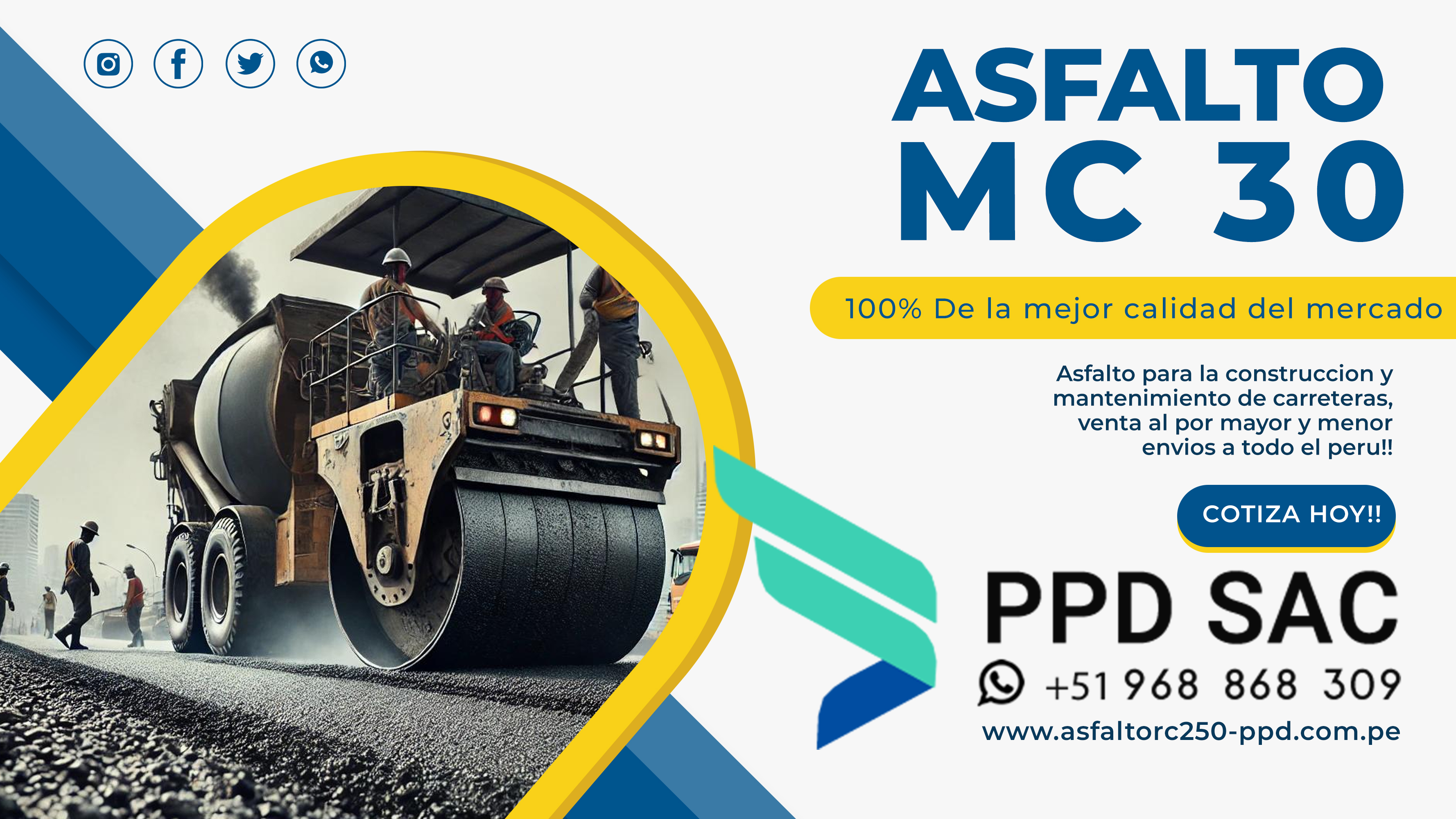 VENTA DE ASFALTO DE CURADO MEDIO asfalto mc30 en lima peru