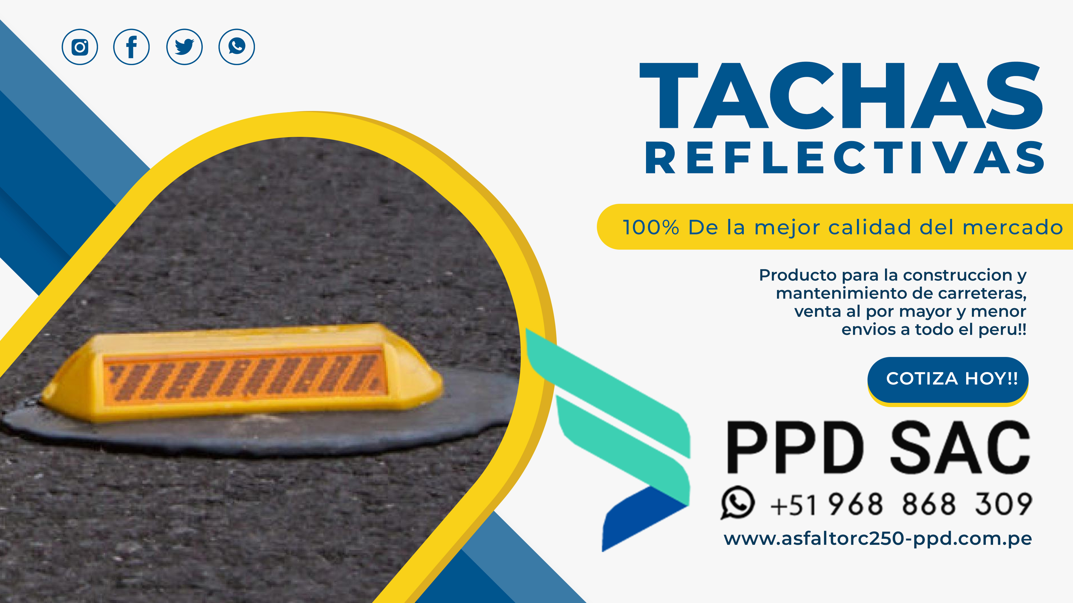 venta de tachas reflectivas
